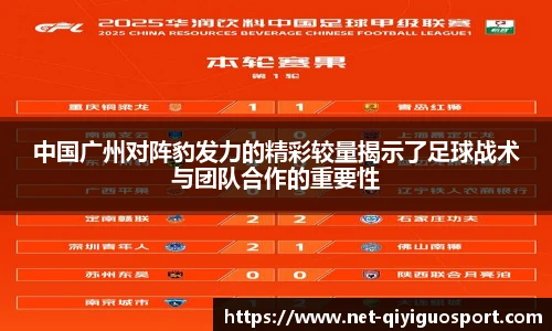 中国广州对阵豹发力的精彩较量揭示了足球战术与团队合作的重要性
